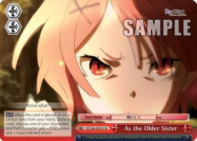 As the Older Sister SR RZ/S46-E055S SR Re:ZERO Card