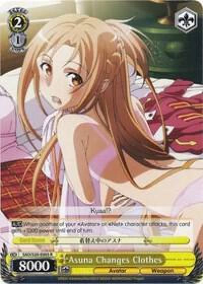 Asuna Changes Clothes SAO/S20-E005 R Sword Art Online Card