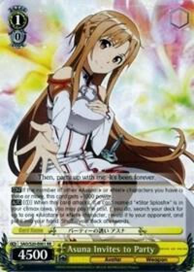 Asuna Invites to Party SAO/S20-E001 RR Sword Art Online Card