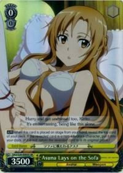 Asuna Lays on the Sofa SR SAO/S20-E003S SR Sword Art Online Card