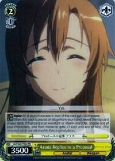 Asuna Replies to a Proposal TD SAO/S20-TE04 TD Sword Art Online Card