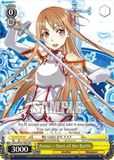 Asuna Start of the Battle TD SAO/SC20-TE02 RE Sword Art Online Chronicle Set Card
