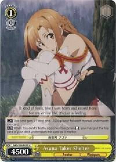 Asuna Takes Shelter SAO/S20-E011 U Sword Art Online Card