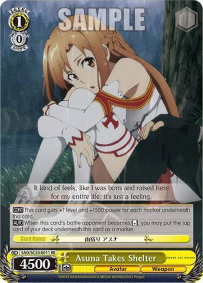 Asuna Takes Shelter SAO/SC20-E011 RE Sword Art Online Chronicle Set Card