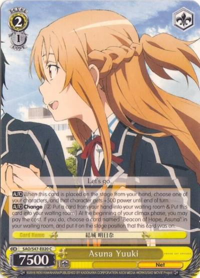 Asuna Yuuki SAO/S47-E020 C Sword Art Online Re: Edit Card