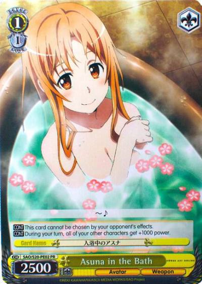 Asuna in the Bath SAO/S20-PE02 PR Sword Art Online Card