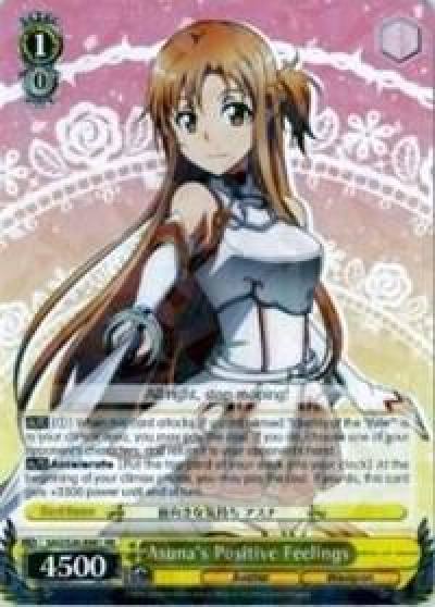 Asunas Positive Feelings SAO/S26-E001 RR Sword Art Online Vol.2 Card