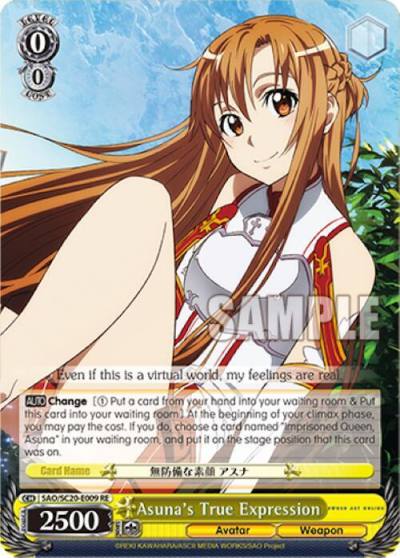 Asunas True Expression SAO/SC20-E009 RE Sword Art Online Chronicle Set Card