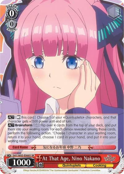 At That Age Nino Nakano SR 5HY/W83-E068S SR The Quintessential Quintuplets Card