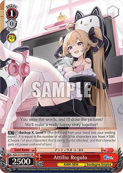 Attilio Regolo SR AZL/S119-E089S SR Azur Lane Vol. 2 Card