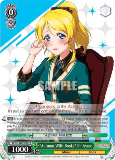 Autumn With Books Eli Ayase LL/EN-W02-E033 C Love Live! DX Vol.2 Card