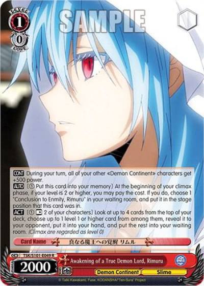 Awakening of a True Demon Lord Rimuru TSK/S101-E049 R That Time I Got Reincarnated as a Slime Vol.3 Card