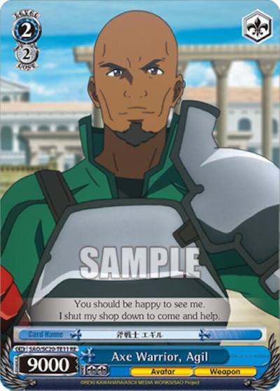 Axe Warrior Agil TD SAO/S20-TE11 RE Sword Art Online Chronicle Set Card