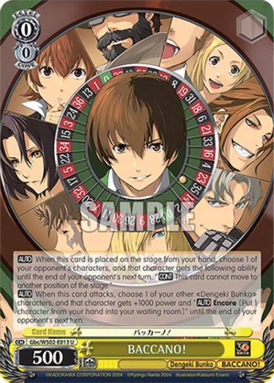 BACCANO Gbc/WS02-E013 U Dengeki Bunko Card