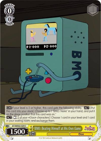 BMO Beating Himself at His Own Game AT/WX02-029 C Adventure Time Card