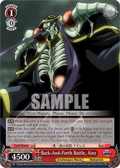 Back And Forth Battle Ainz HU OVL/SE51-E55H HU Nazarick: Tomb of the Undead Vol.3 Extra Booster Card