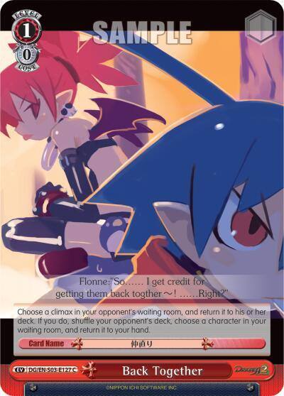Back Together DG/EN-S03-E127 C Disgaea Card