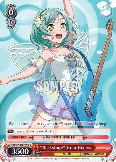 Backstage Hina Hikawa BD/EN-W03-070 U BanG Dream! Girls Band Party! MULTI LIVE Card