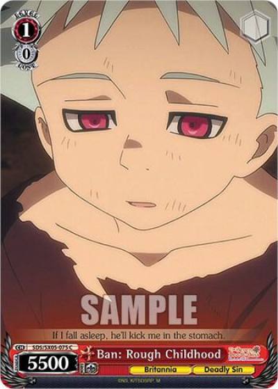 Ban Rough Childhood SDS/SX05-075 C The Seven Deadly Sins: Revival of The Commandments Card