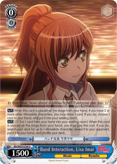 Band Interaction Lisa Imai Parallel Foil BD/WE35-E36 U Poppin’Party x Roselia Card