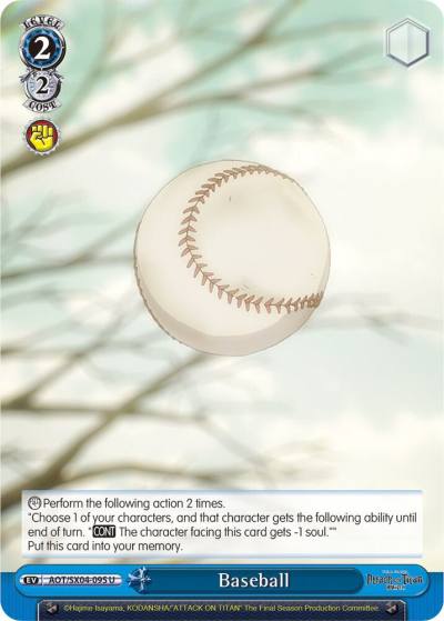 Baseball AOT/SX04-095 U Attack On Titan: Final Season Card