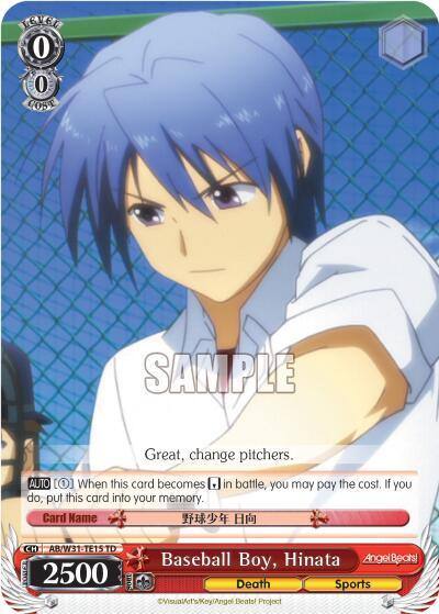 Baseball Boy Hinata AB/W31-TE15 TD Angel Beats! Re:Edit Card