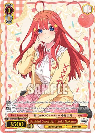 Bashful Sweetie Itsuki Nakano IGP 5HY/WE43-E27IGP IGP The Quintessential Quintuplets Specials Premium Booster Card