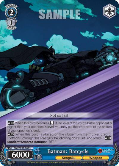 Batman Batcycle BNJ/SX01-082 U Batman Ninja Card