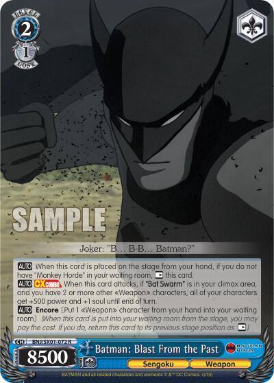 Batman Blast From the Past BNJ/SX01-072 R Batman Ninja Card