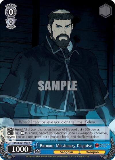 Batman Missionary Disguise BNJ/SX01-067 R Batman Ninja Card