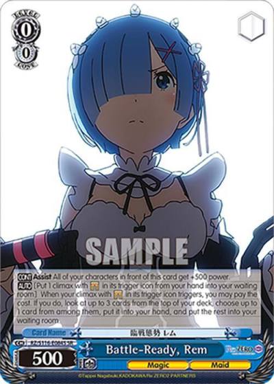 Battle Ready Rem SR RZ/S116-E084S Re:ZERO -Starting Life in Another World- Vol.3 Card