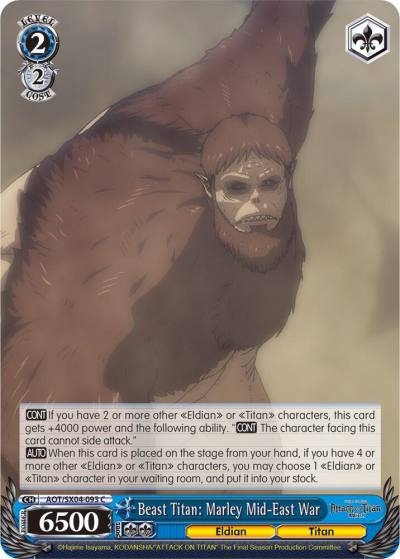 Beast Titan Marley Mid East War AOT/SX04-093 C Attack On Titan: Final Season Card