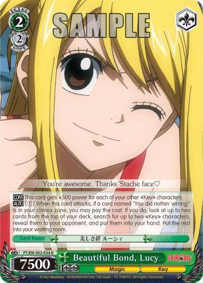 Beautiful Bond Lucy FT/EN-S02-034 R Fairy Tail ver.E Card