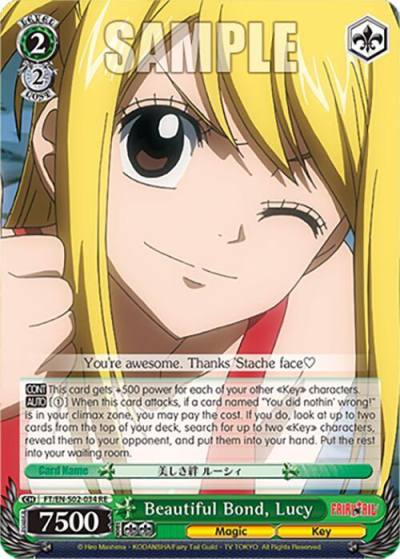 Beautiful Bond Lucy FT/EN-S02-034 R RE Fairy Tail Chronicle Set Card