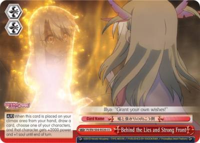Behind the Lies and Strong Front PI/EN-S04-E026 CC Fate/kaleid liner PRISMA ILLYA DX Card