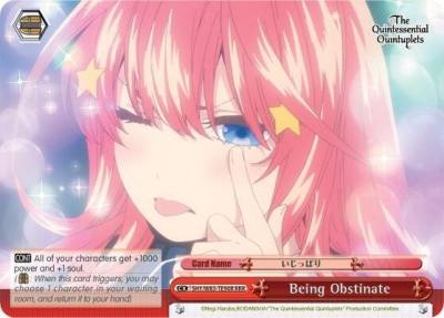 Being Obstinate RRR 5HY/W83-TE90R RRR The Quintessential Quintuplets Card