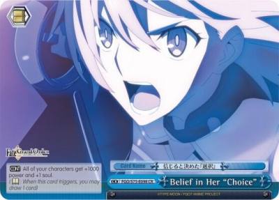 Belief in Her Choice FGO/S75-E098 CR Fate/Grand Order Absolute Demonic Front: Babylonia Card