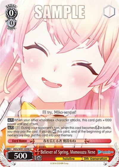 Believer of Spring Momosuzu Nene HOL/W91-E098 C hololive production Card