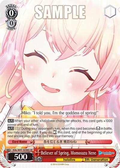 Believer of Spring Momosuzu Nene SR HOL/W91-E098S SR hololive production Card