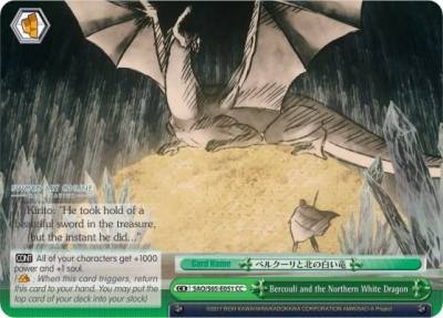 Bercouli and the Northern White Dragon SAO/S65-E051 CC Sword Art Online -Alicization- Card