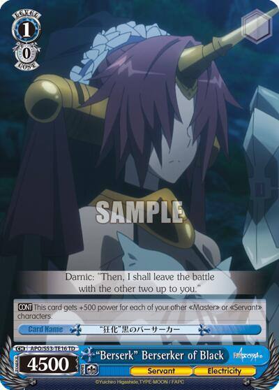 Berserk Berserker of Black APO/S53-TE16 TD Fate/Apocrypha Card