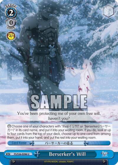 Berserkers Will FS/S36-E096 U Fate/stay night [Unlimited Blade Works] Vol. II Card