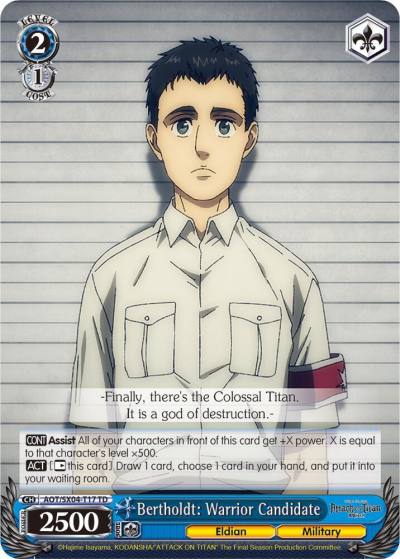 Bertholdt Warrior Candidate AOT/SX04-T17 TD Attack On Titan: Final Season Card