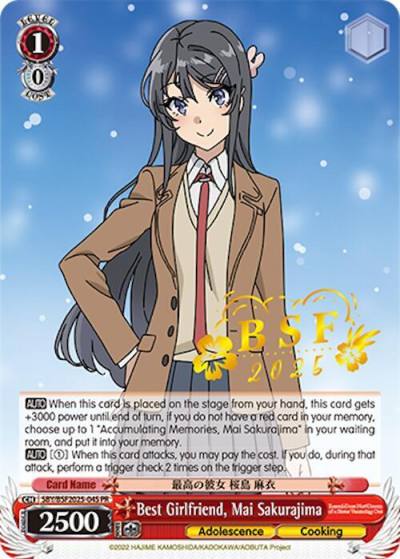Best Girlfriend Mai Sakurajima BSF 2025 SBY/BSF2025-04S PR Bushiroad Event Cards Card