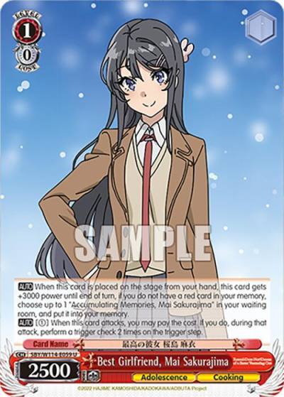Best Girlfriend Mai Sakurajima SBY/W114-E059 U Rascal Does Not Dream Series Card