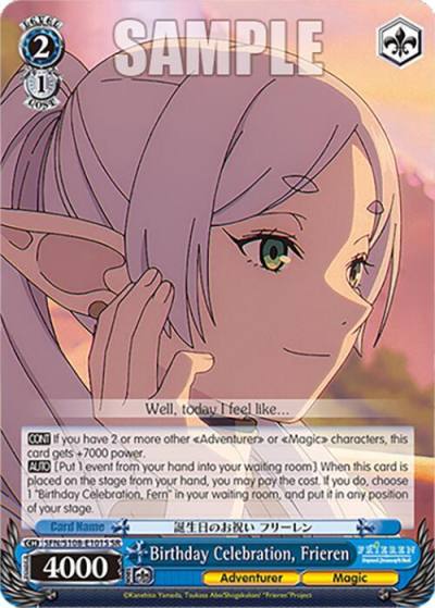 Birthday Celebration Frieren SR SFN/S108-E101S SR Frieren: Beyond Journey’s End Card