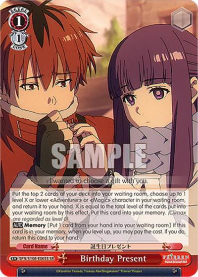 Birthday Present SR SFN/S108-E065S SR Frieren: Beyond Journey’s End Card