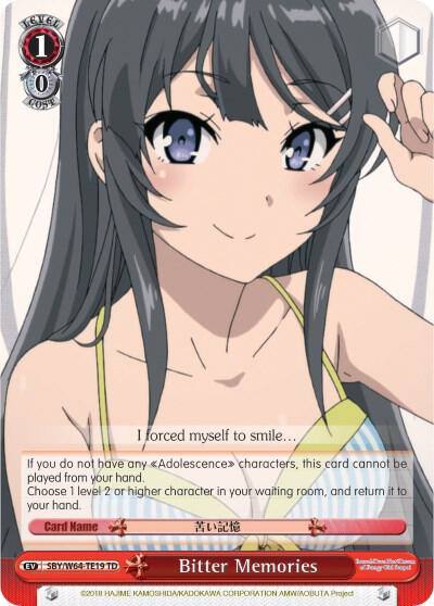 Bitter Memories SBY/W64-TE19 TD Rascal Does Not Dream of Bunny Girl Senpai Card