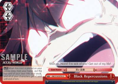 Black Repercussions AW/S18-E079 CC Accel World Card