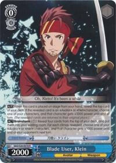 Blade User Klein SAO/S20-E078 R Sword Art Online Card